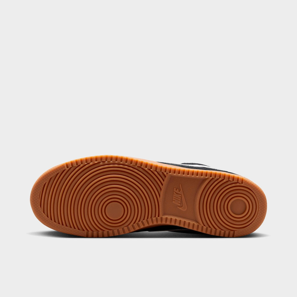Men's Nike Court Vision Low Casual Shoes - Black/Gum Medium Brown/White - view 6
