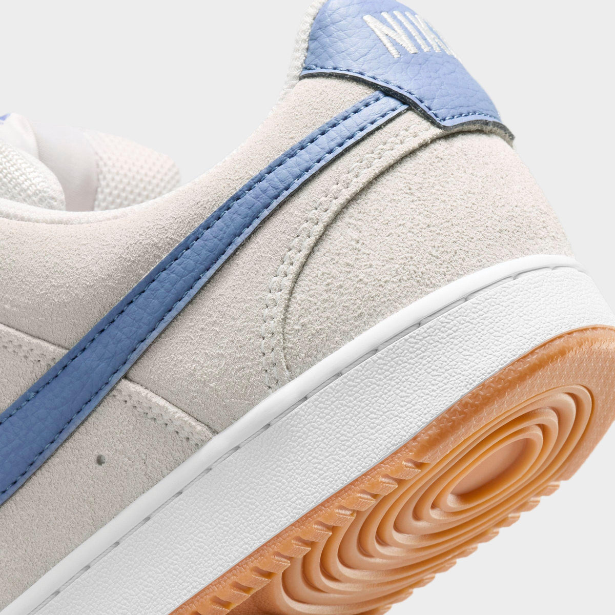 Men's Nike Court Vision Low Casual Shoes - Vast Grey/White/Gum Medium Brown/Diffused Blue - view 3