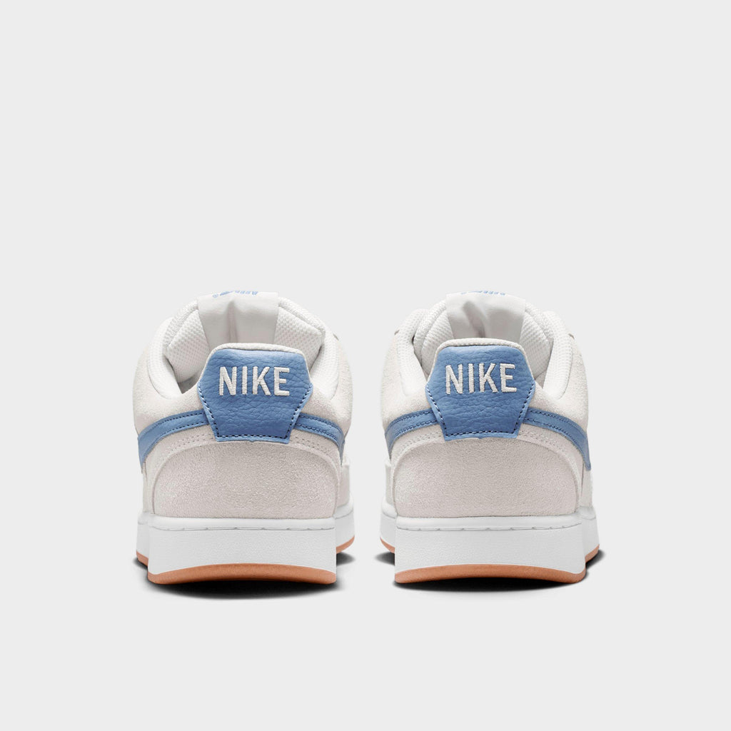 Men's Nike Court Vision Low Casual Shoes - Vast Grey/White/Gum Medium Brown/Diffused Blue - view 4
