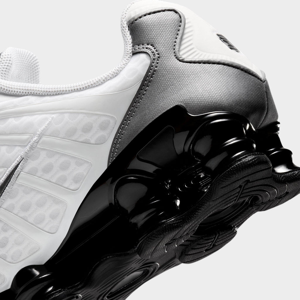 Men's Nike Shox TL Casual Shoes - White/Black/Cool Grey/Metallic Cool Grey - view 3