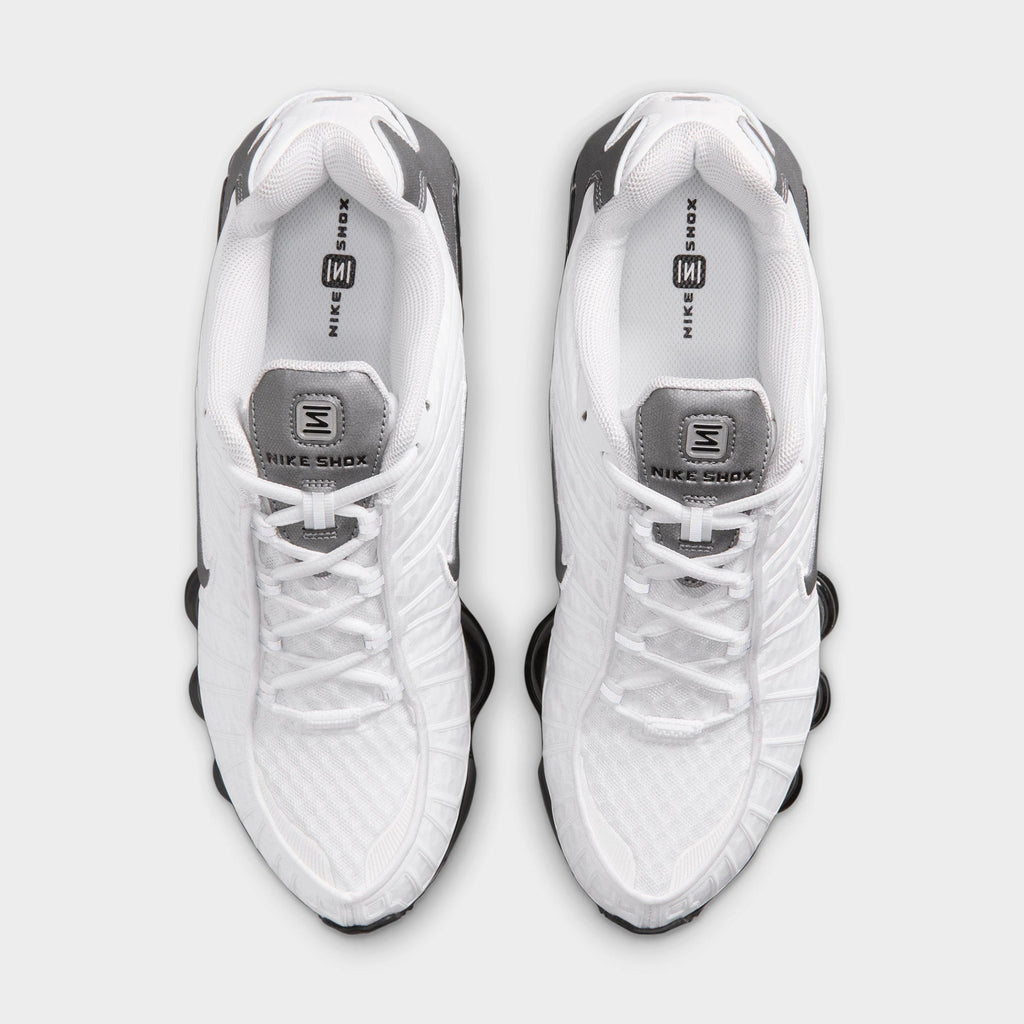 Men's Nike Shox TL Casual Shoes - White/Black/Cool Grey/Metallic Cool Grey - view 5