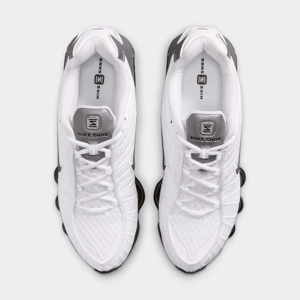 Men's Nike Shox TL Casual Shoes - White/Black/Cool Grey/Metallic Cool Grey - view 5