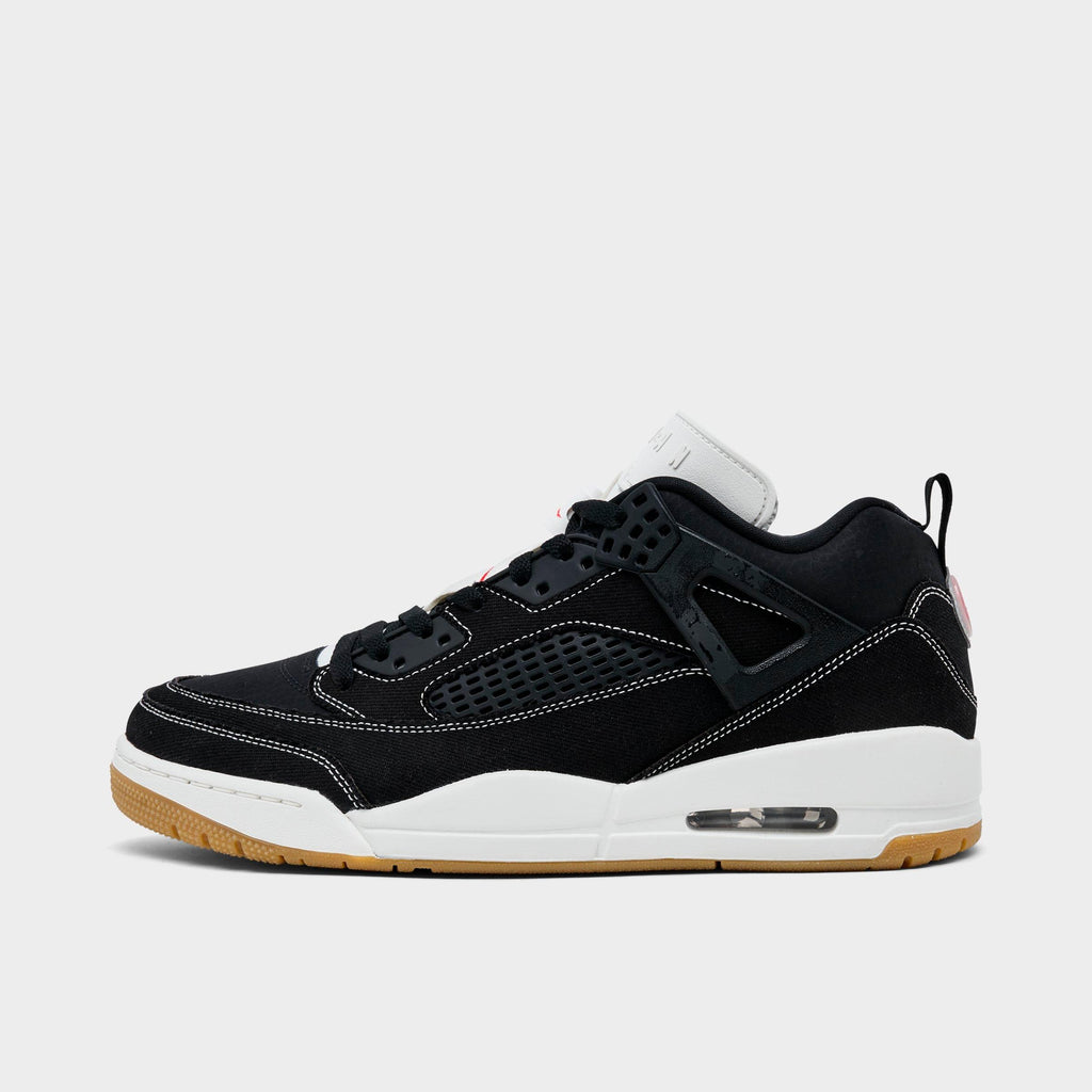 Men's Jordan Spizike Low Casual Shoes - Black/University Red/Gum Medium Brown/Sail