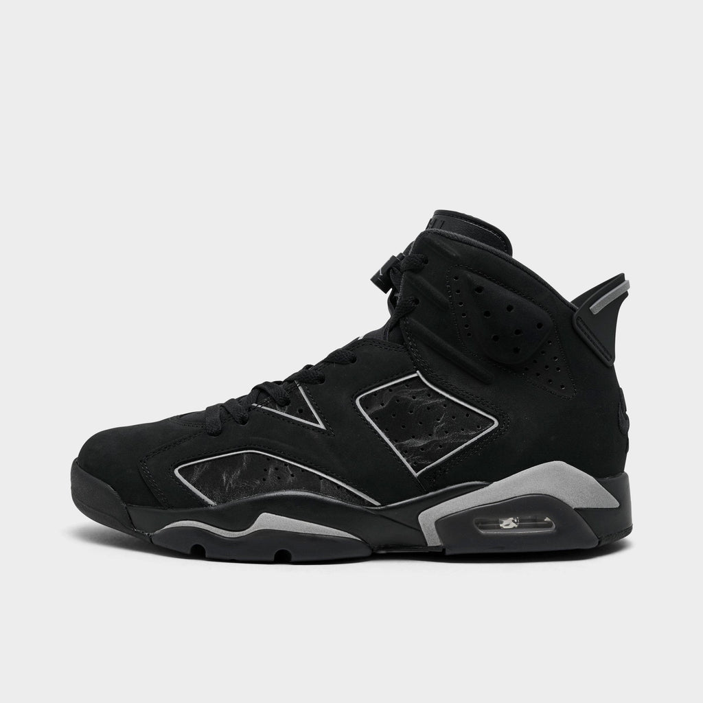 Men's Air Jordan Retro 6 Basketball Shoes - Black/Reflect Silver/Black