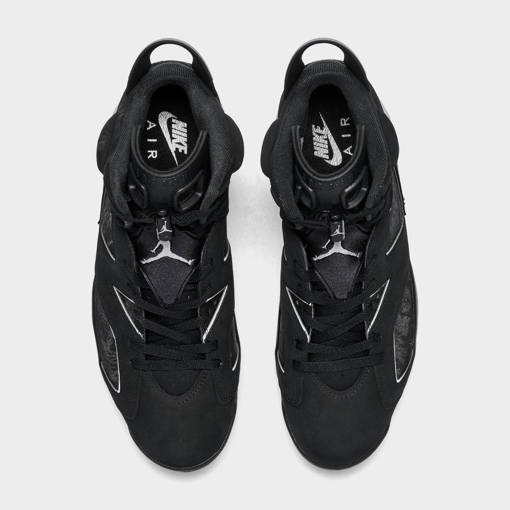 Men's Air Jordan Retro 6 Basketball Shoes - Black/Reflect Silver/Black - view 5