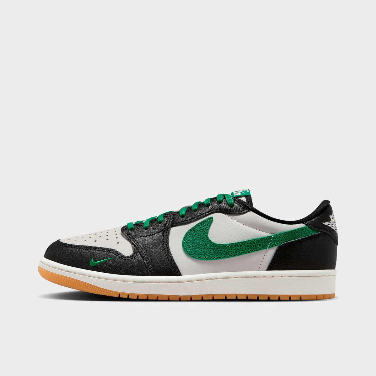 Men's Air Jordan Retro 1 Low OG Casual Shoes - Phantom/Pine Green/Black