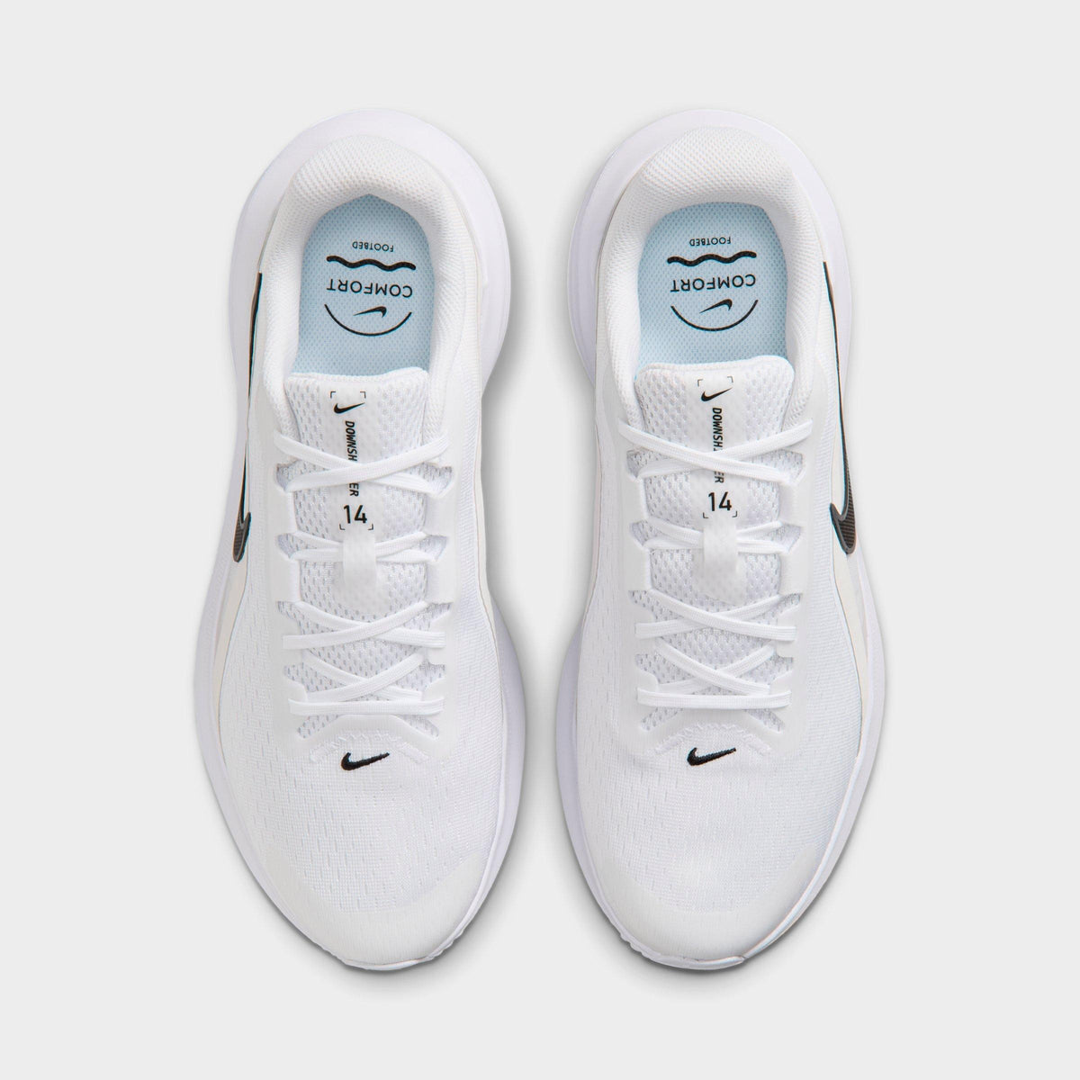 Men's Nike Downshifter 14 Running Shoes (Wide Width) - White/Platinum Tint/Anthracite/Black - view 5