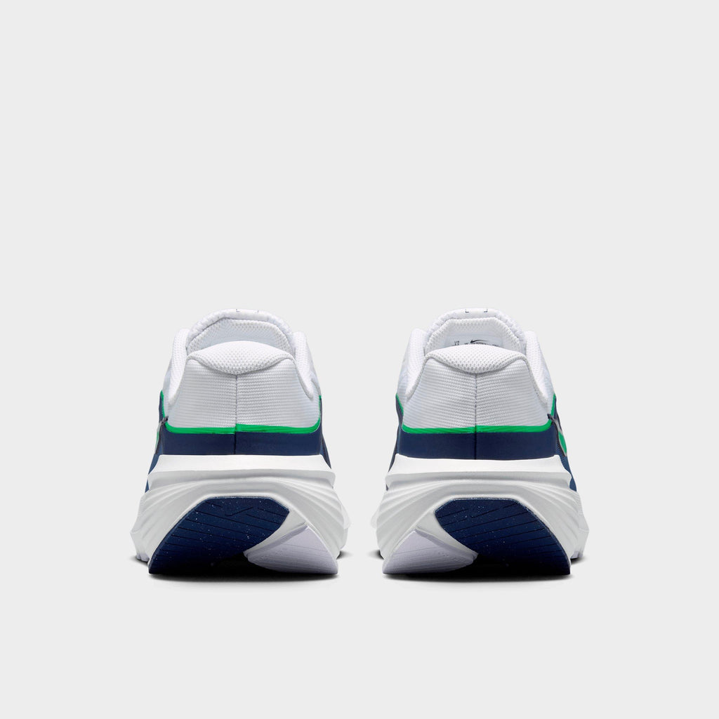 Men's Nike Downshifter 14 Running Shoes (Wide Width) - White/Midnight Navy/Summit White/Green Spark - view 4