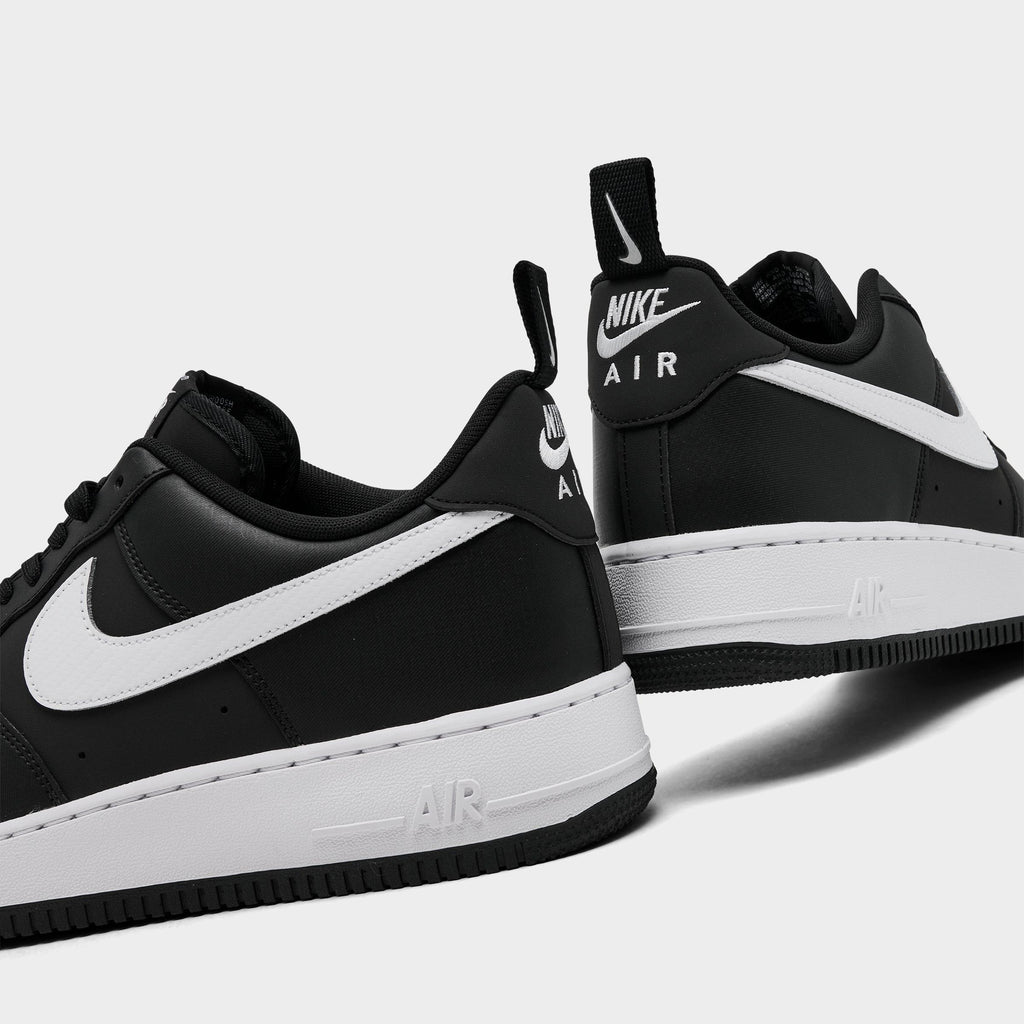 Men's Nike Air Force 1 '07 LV8 Casual Shoes - Black/White/Black - view 3