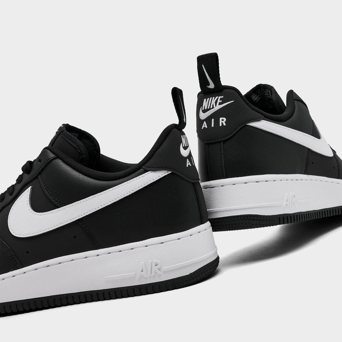 Men's Nike Air Force 1 '07 LV8 Casual Shoes - Black/White/Black - view 3