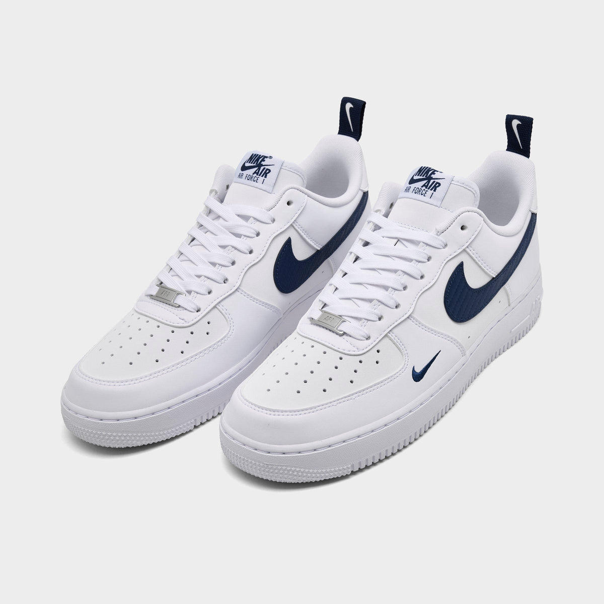 Men's Nike Air Force 1 '07 LV8 Casual Shoes - White/Midnight Navy/White - view 2