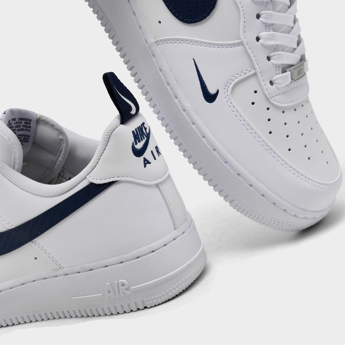 Men's Nike Air Force 1 '07 LV8 Casual Shoes - White/Midnight Navy/White - view 3