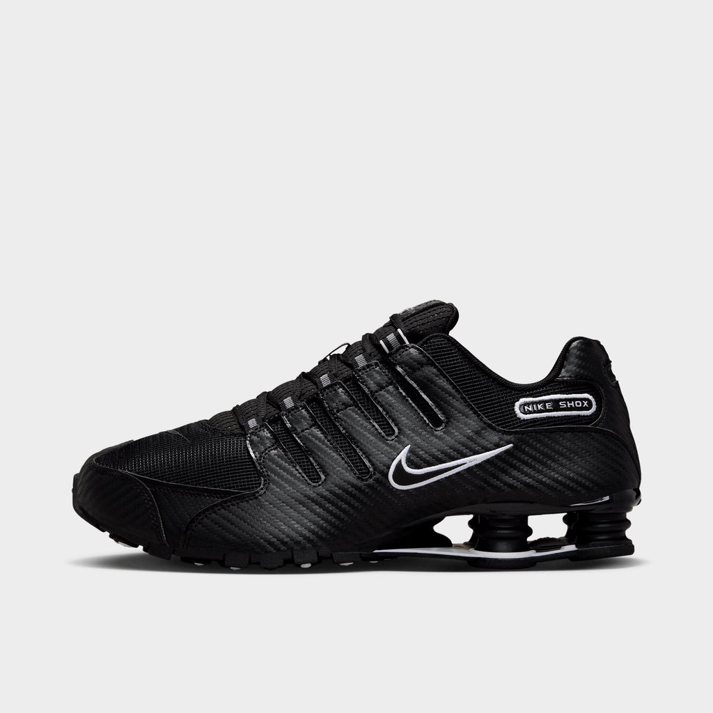Men's Nike Shox NZ Casual Shoes - Black/White/Black