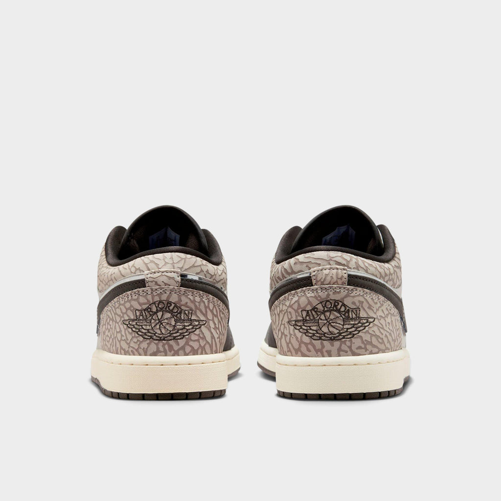Men's Air Jordan Retro 1 Low OG SE Casual Shoes - Sail/Infrared/Deep Pewter - view 4