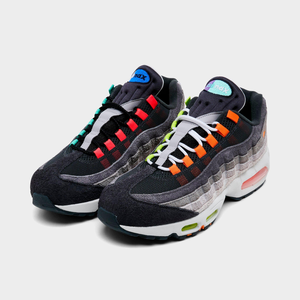 Men's Nike Air Max 95 Big Bubble PRM Casual Shoes - Hyper Turquoise/Volt/Solar Red - view 2