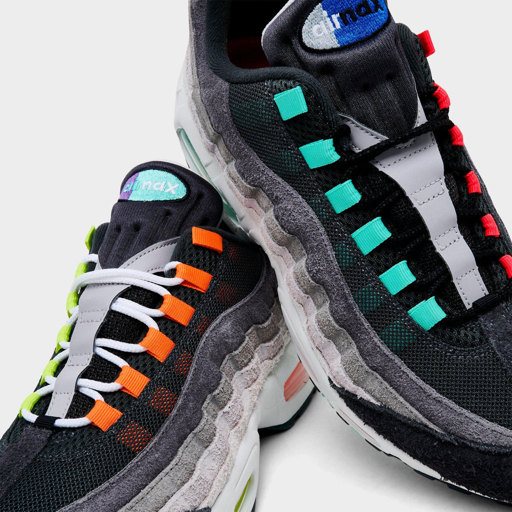 Men's Nike Air Max 95 Big Bubble PRM Casual Shoes - Hyper Turquoise/Volt/Solar Red - view 3