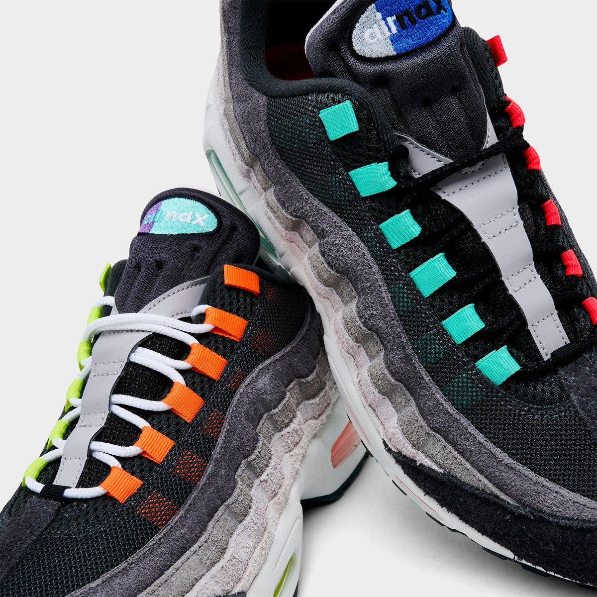 Men's Nike Air Max 95 Big Bubble PRM Casual Shoes - Hyper Turquoise/Volt/Solar Red - view 3