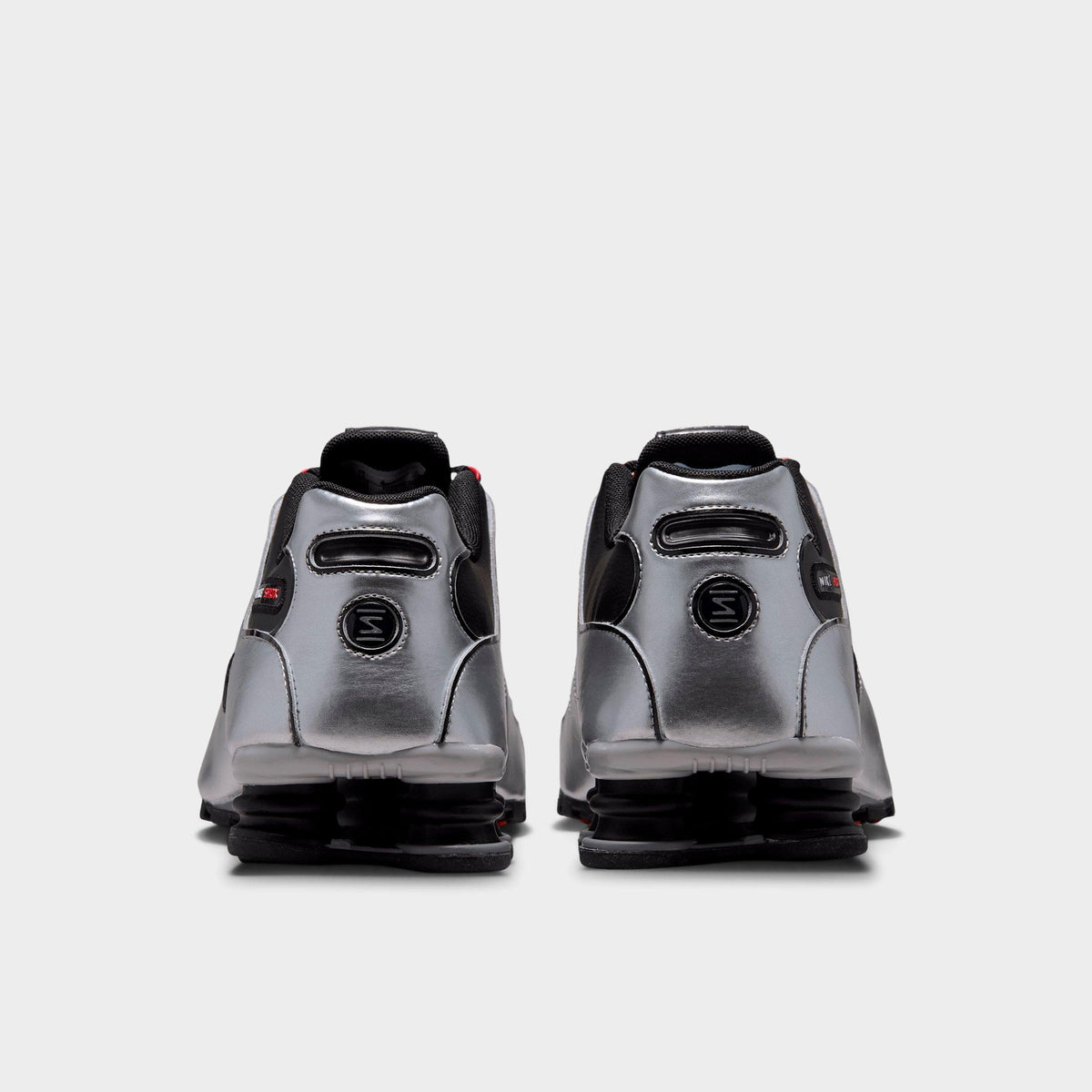 Men's Nike Shox NZ Casual Shoes - Black/Metallic Silver/University Red/Black - view 4