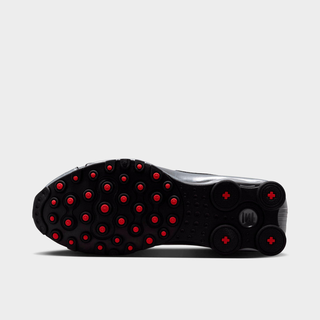 Men's Nike Shox NZ Casual Shoes - Black/Metallic Silver/University Red/Black - view 6