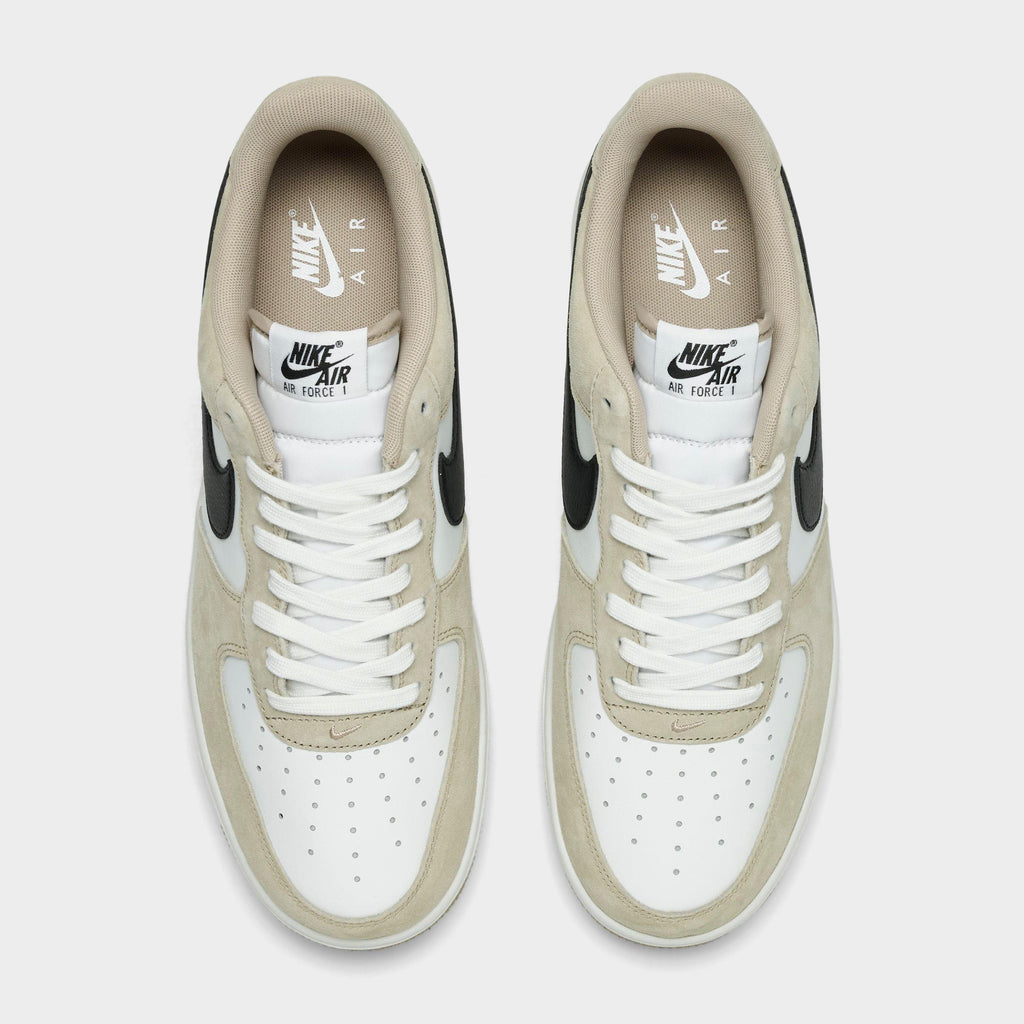 Men's Nike Air Force 1 '07 LV8 Casual Shoes - Summit White/Desert Khaki/Black - view 5