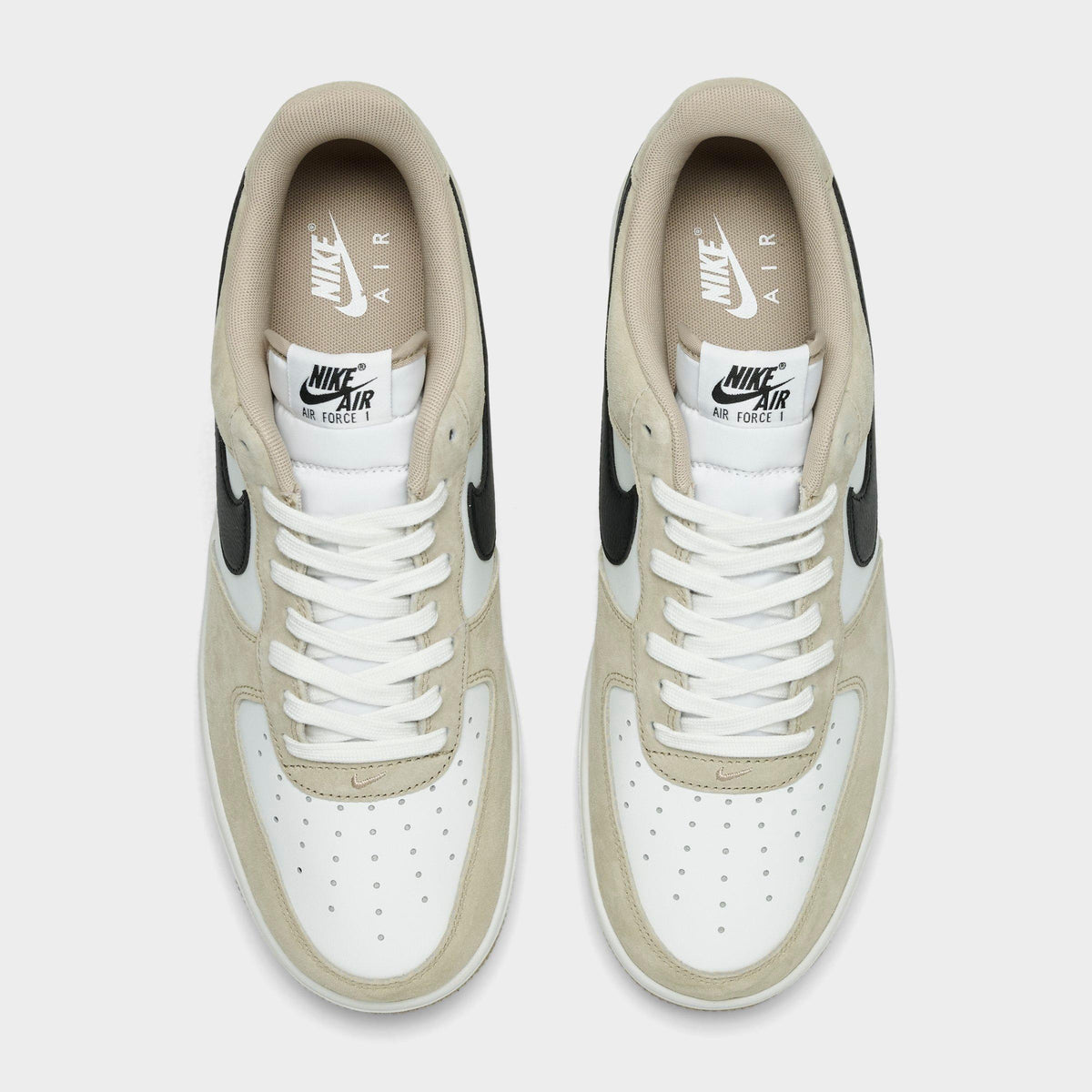 Men's Nike Air Force 1 '07 LV8 Casual Shoes - Summit White/Desert Khaki/Black - view 5