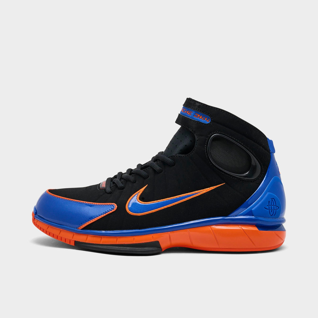 Men's Nike Air Zoom Huarache 2K4 PE Penny Hardaway Basketball Shoes - Black/Varsity Royal/Safety Orange