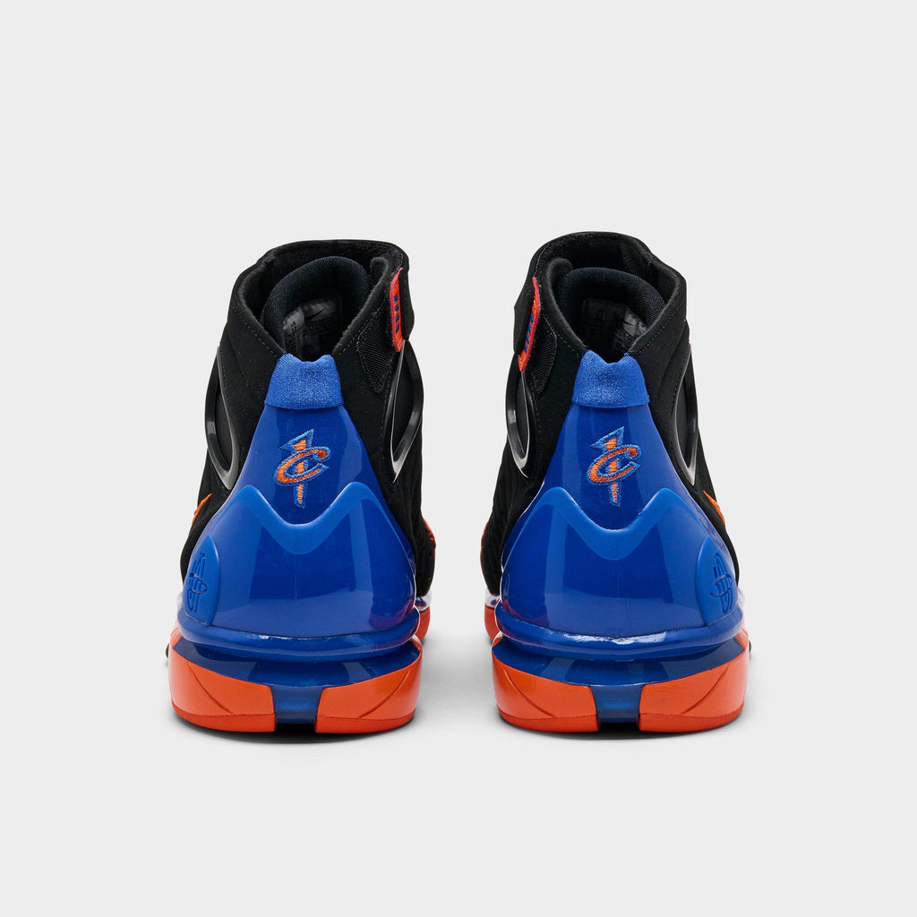Men's Nike Air Zoom Huarache 2K4 PE Penny Hardaway Basketball Shoes - Black/Varsity Royal/Safety Orange - view 4