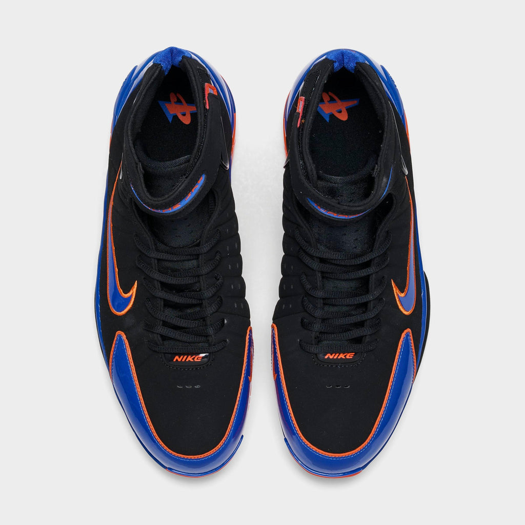 Men's Nike Air Zoom Huarache 2K4 PE Penny Hardaway Basketball Shoes - Black/Varsity Royal/Safety Orange - view 5
