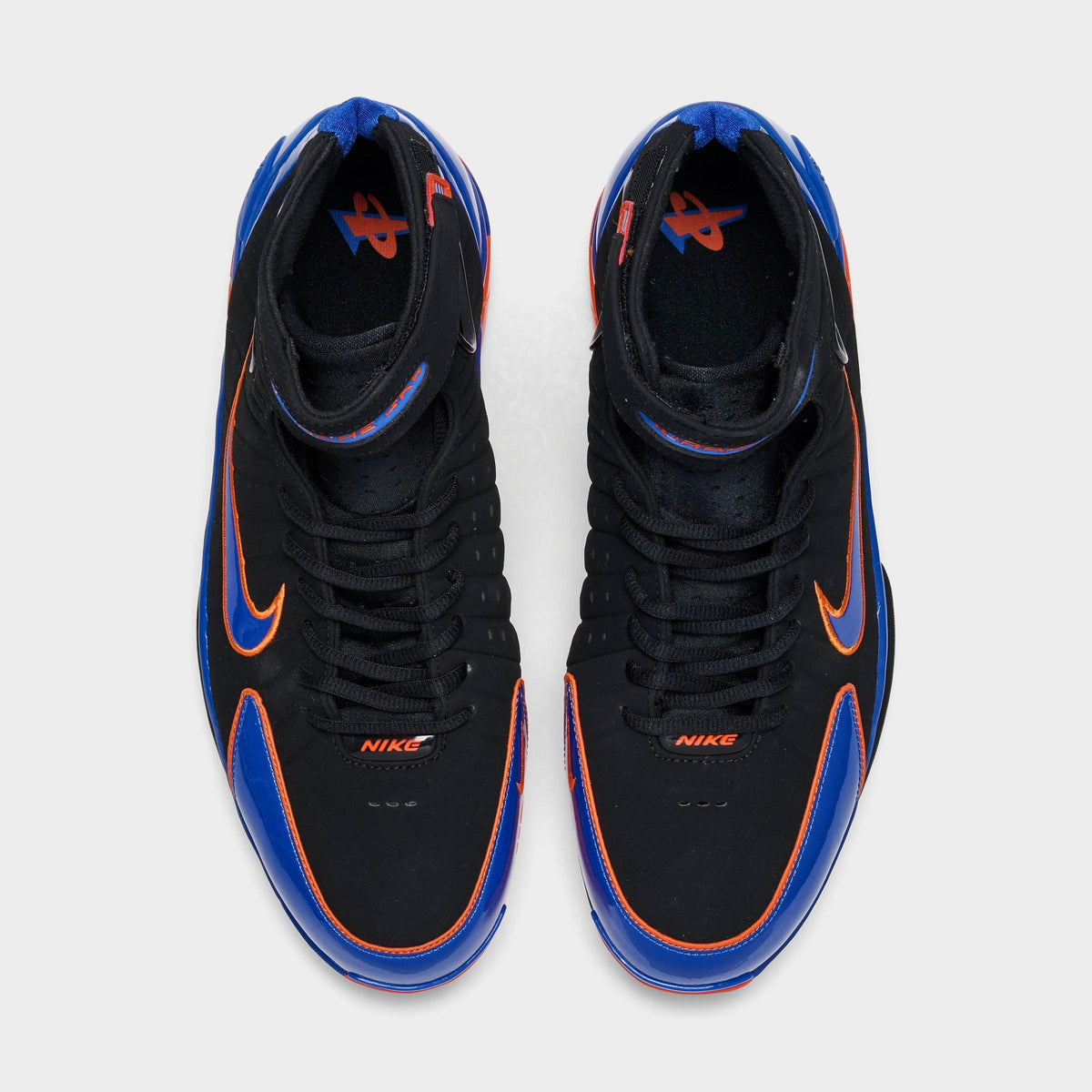 Men's Nike Air Zoom Huarache 2K4 PE Penny Hardaway Basketball Shoes - Black/Varsity Royal/Safety Orange - view 5