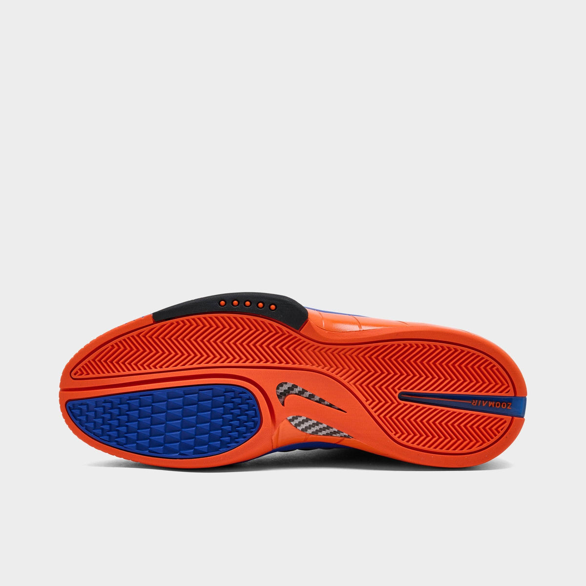Men's Nike Air Zoom Huarache 2K4 PE Penny Hardaway Basketball Shoes - Black/Varsity Royal/Safety Orange - view 6