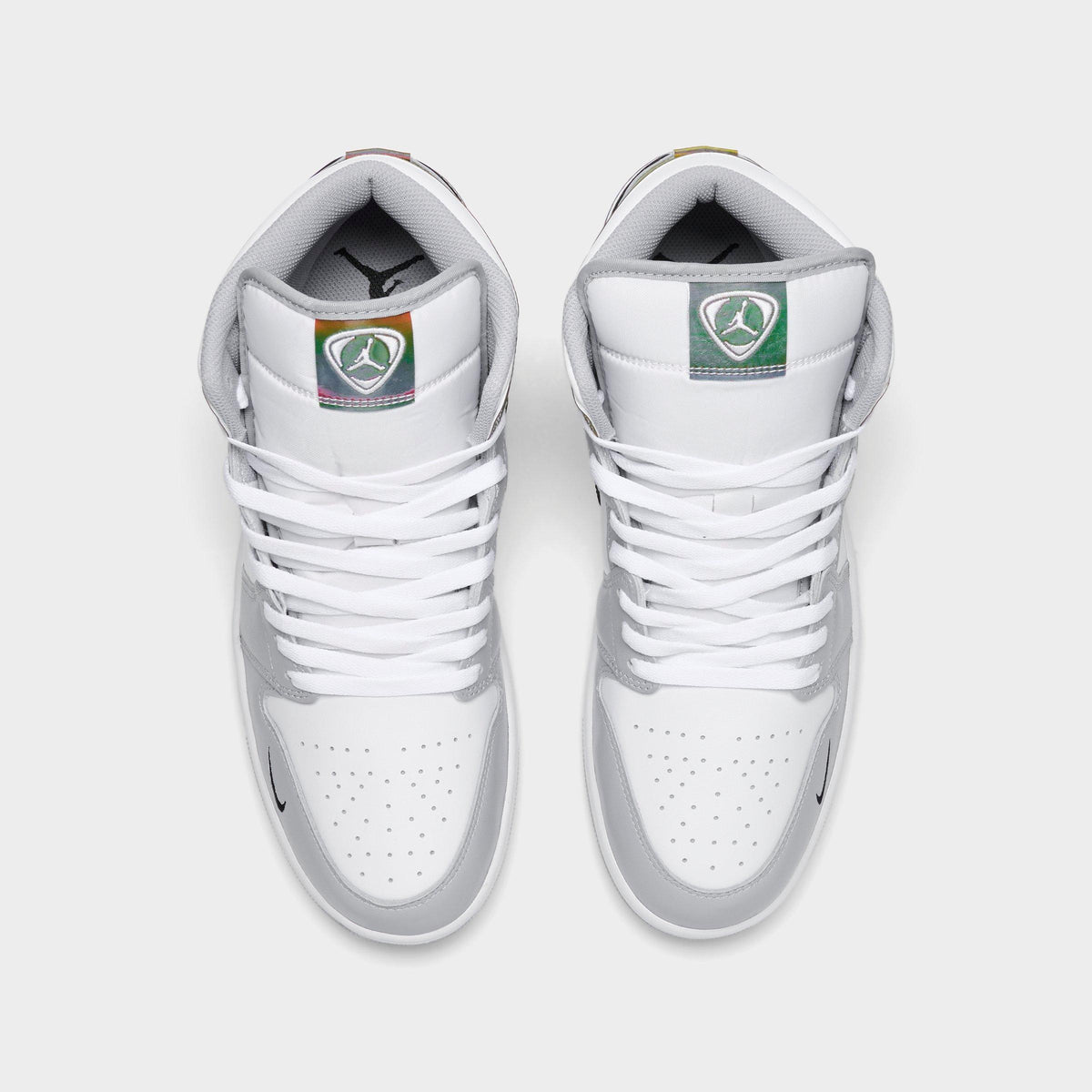 Men's Air Jordan Retro 1 Mid SE Casual Shoes - Multi-Color/White/Wolf Grey/Black - view 5