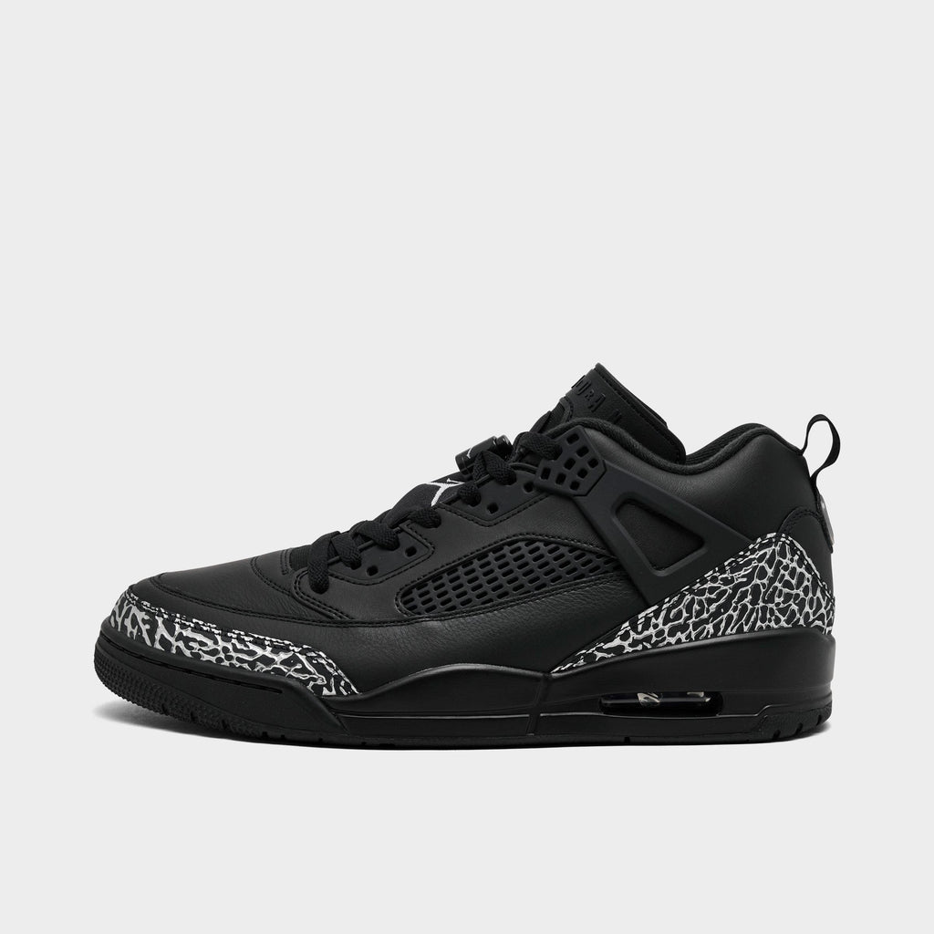 Men's Jordan Spizike Low Casual Shoes - Black/Black/Metallic Silver