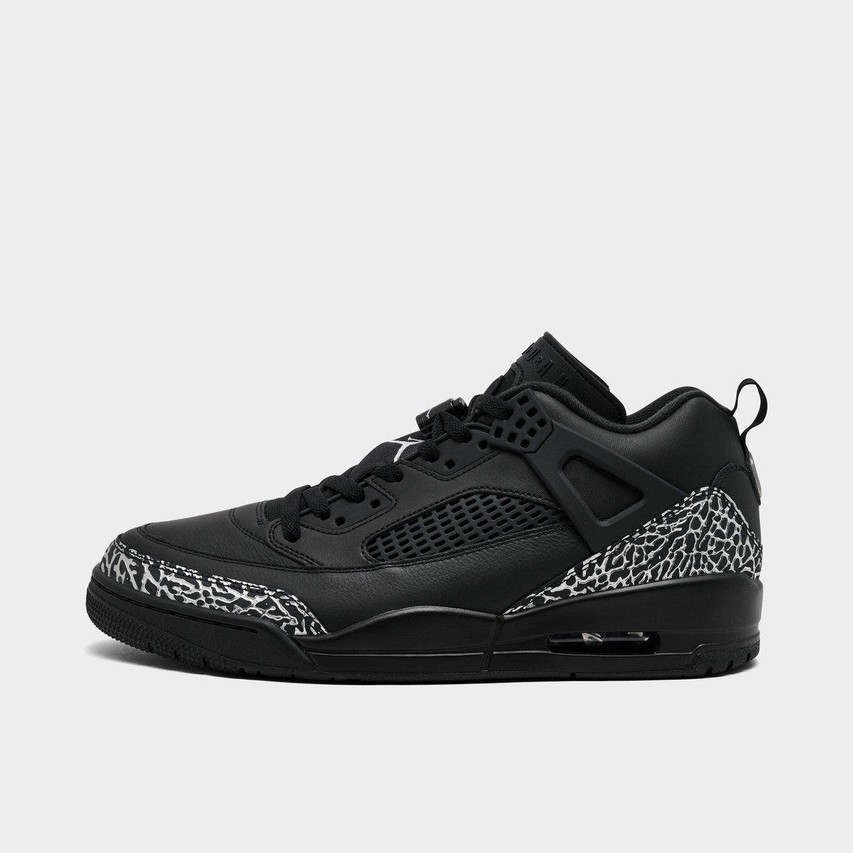 Men's Jordan Spizike Low Casual Shoes - Black/Black/Metallic Silver