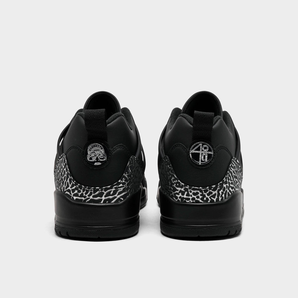 Men's Jordan Spizike Low Casual Shoes - Black/Black/Metallic Silver - view 4