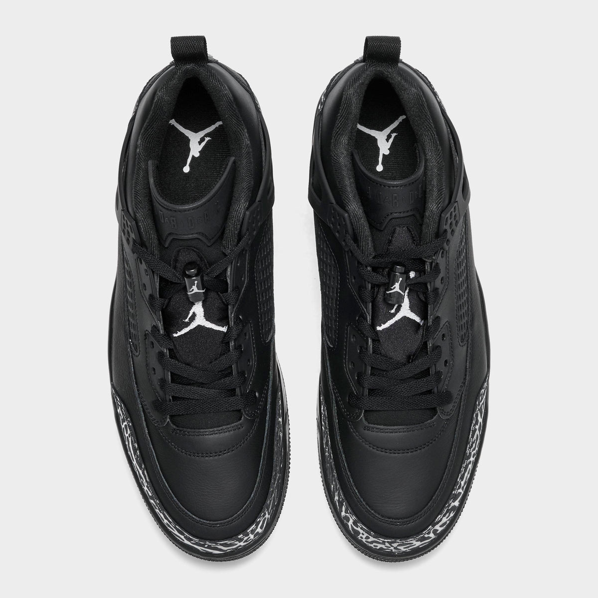 Men's Jordan Spizike Low Casual Shoes - Black/Black/Metallic Silver - view 5