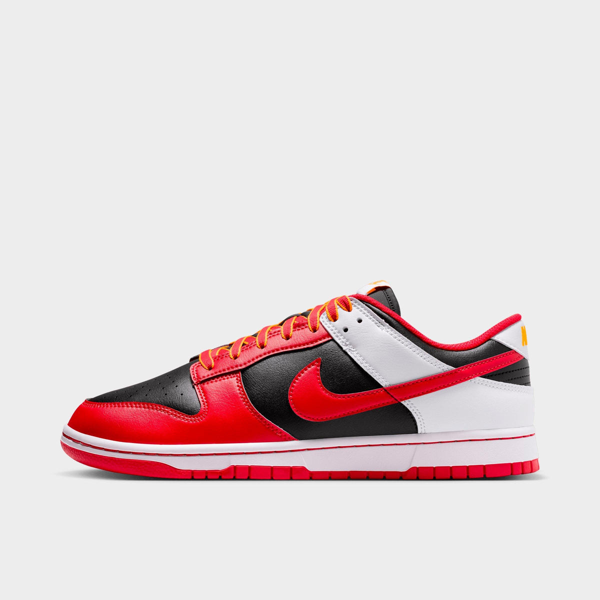 Men's Nike Dunk Low Retro Casual Shoes - Black/White/University Gold/University Red
