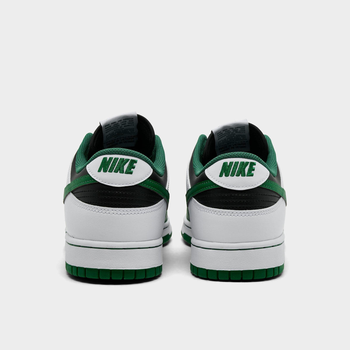 Men's Nike Dunk Low Retro Casual Shoes - Black/White/Clover - view 4