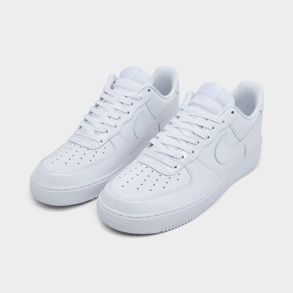 Men's Nike Air Force 1 '07 Premium Patent Leather Casual Shoes - White/White - view 2
