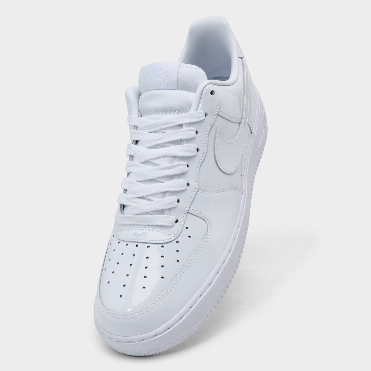 Men's Nike Air Force 1 '07 Premium Patent Leather Casual Shoes - White/White - view 3