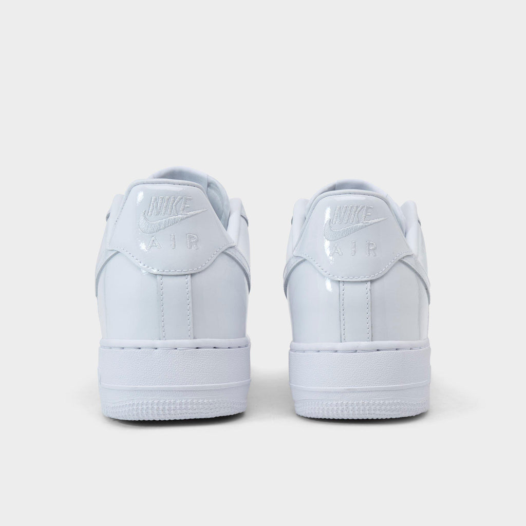 Men's Nike Air Force 1 '07 Premium Patent Leather Casual Shoes - White/White - view 4