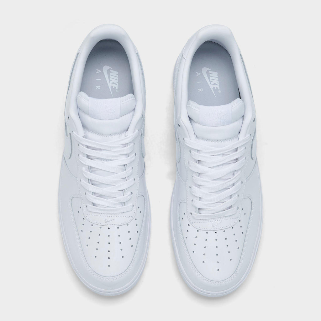 Men's Nike Air Force 1 '07 Premium Patent Leather Casual Shoes - White/White - view 5