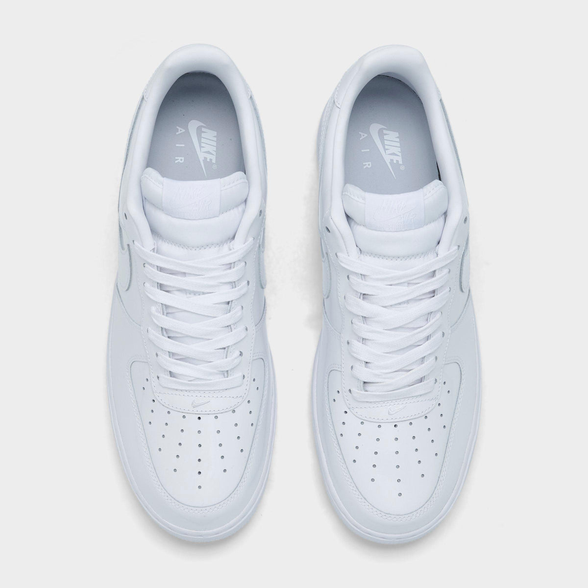 Men's Nike Air Force 1 '07 Premium Patent Leather Casual Shoes - White/White - view 5