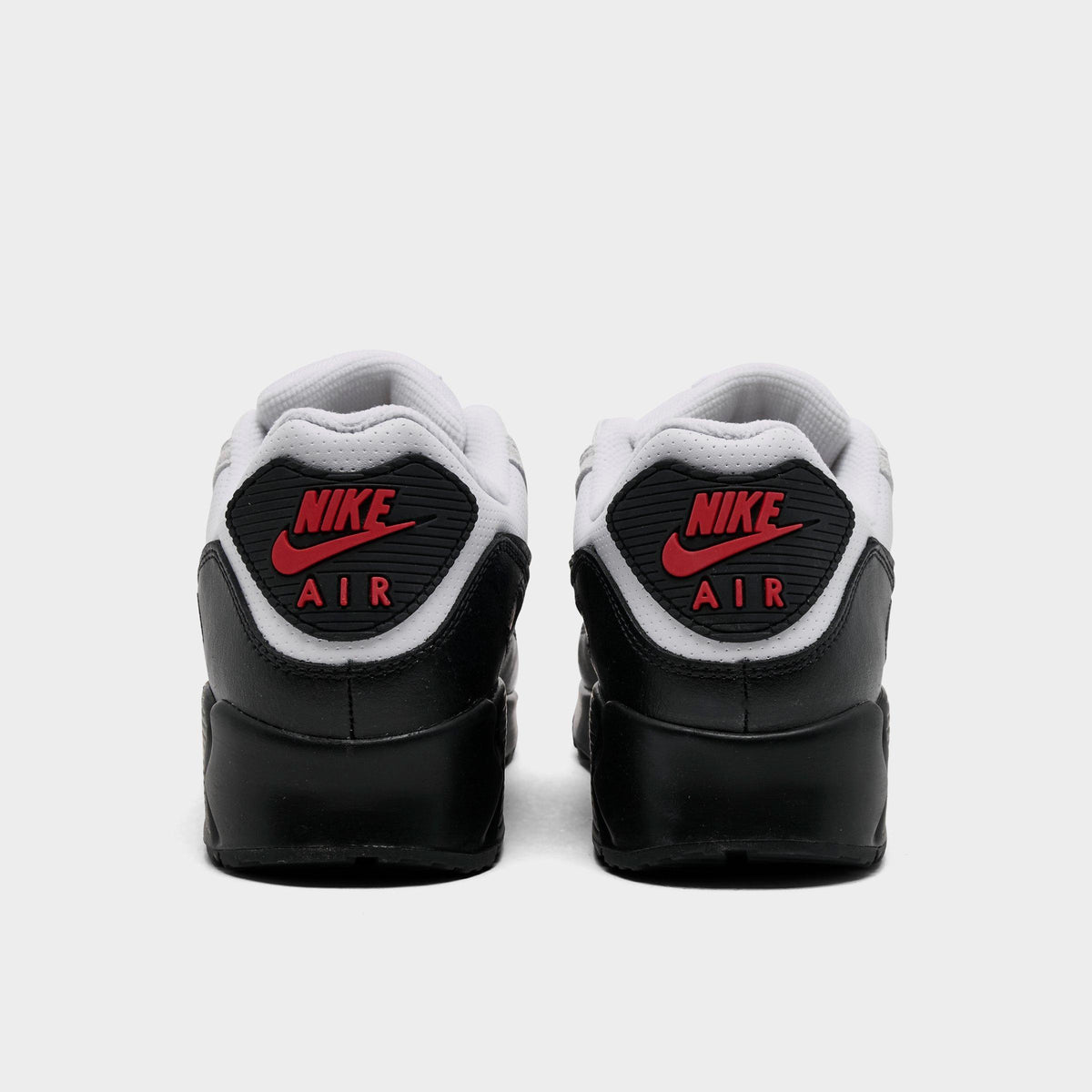 Men's Nike Air Max 90 Casual Shoes - White/Black/University Red - view 4
