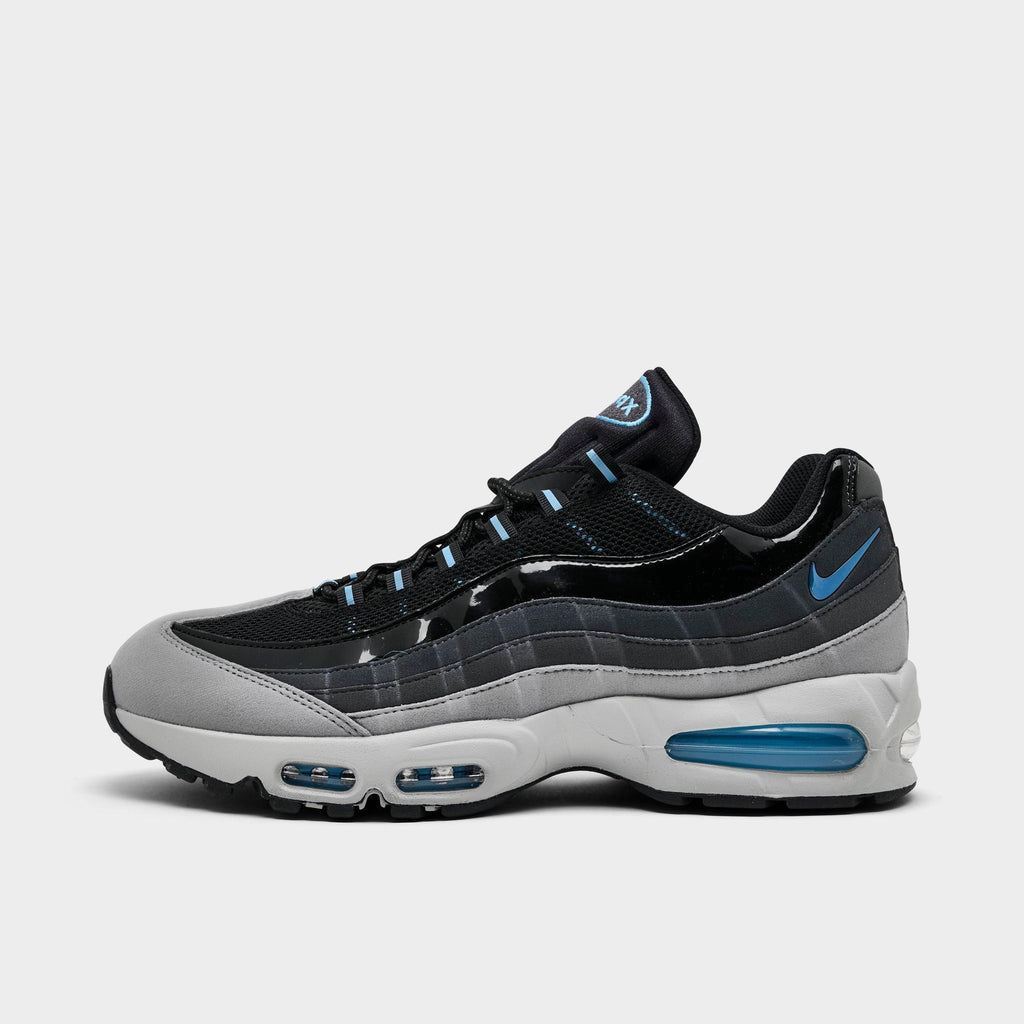Men's Nike Air Max 95 Big Bubble Casual Shoes - Black/Grey Fog/Anthracite/Football Blue