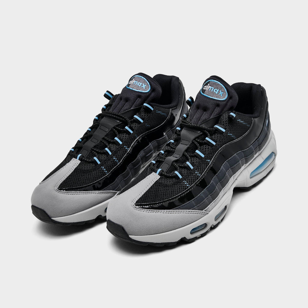 Men's Nike Air Max 95 Big Bubble Casual Shoes - Black/Grey Fog/Anthracite/Football Blue - view 2