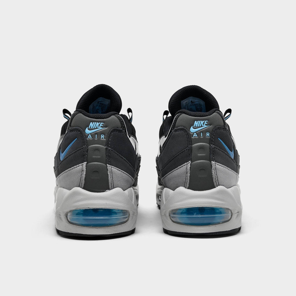 Men's Nike Air Max 95 Big Bubble Casual Shoes - Black/Grey Fog/Anthracite/Football Blue - view 4
