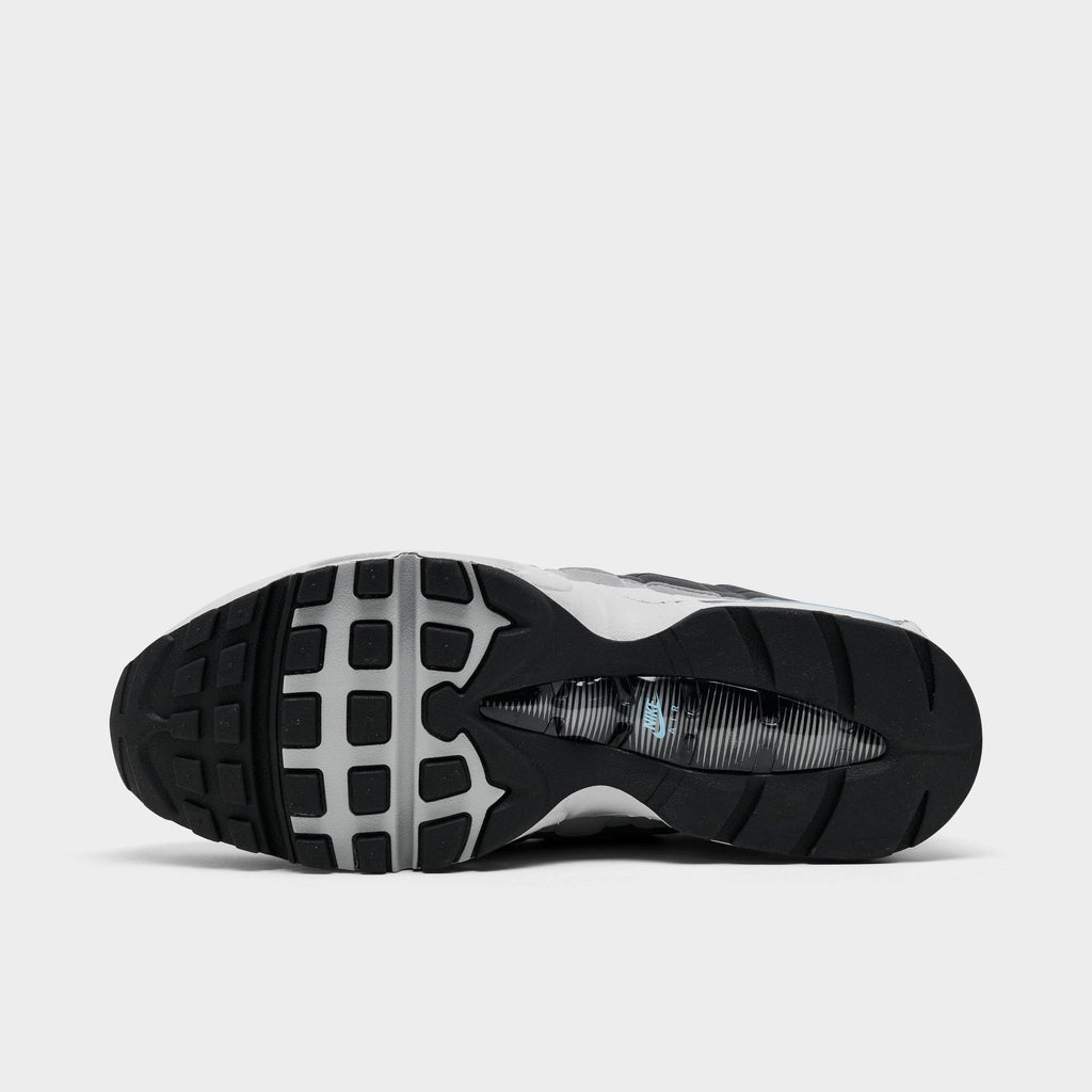 Men's Nike Air Max 95 Big Bubble Casual Shoes - Black/Grey Fog/Anthracite/Football Blue - view 6