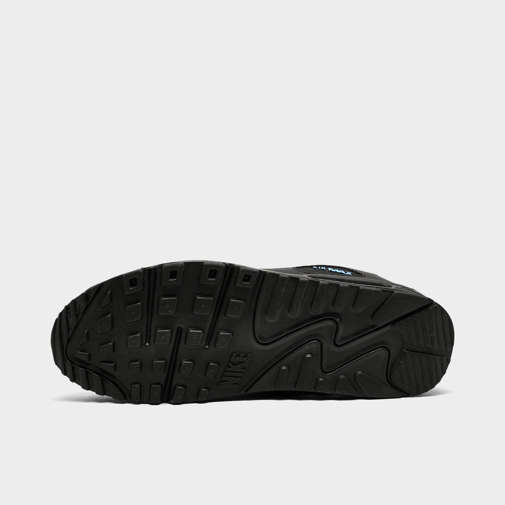 Men's Nike Air Max 90 Casual Shoes - Light Smoke Grey/Black/Football Blue - view 6