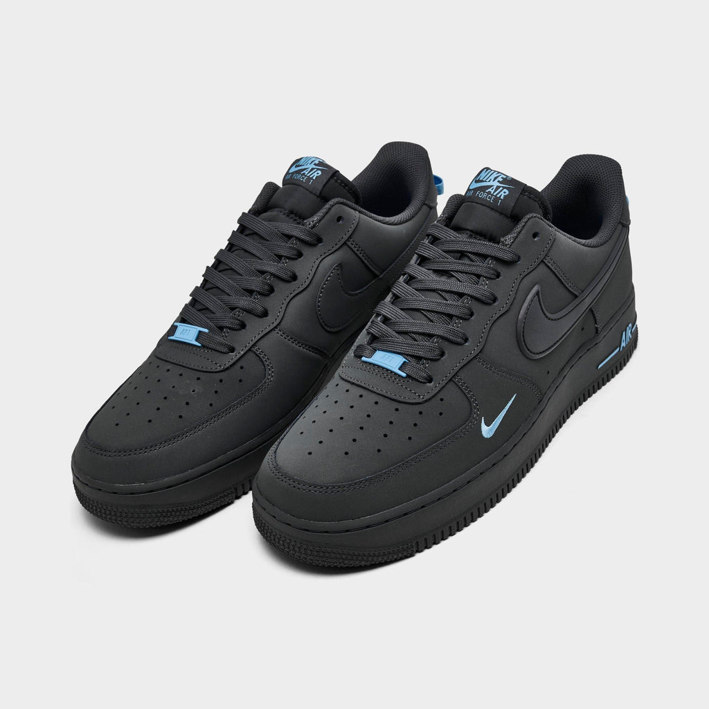 Men's Nike Air Force 1 '07 Casual Shoes - Anthracite/Anthracite/Football Blue - view 2