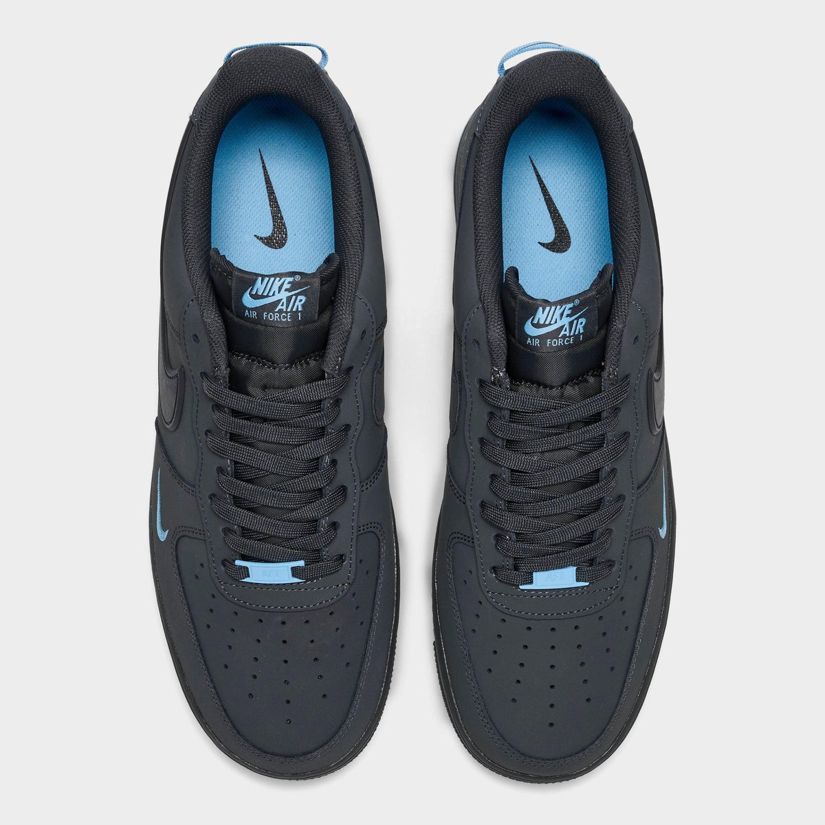 Men's Nike Air Force 1 '07 Casual Shoes - Anthracite/Anthracite/Football Blue - view 5